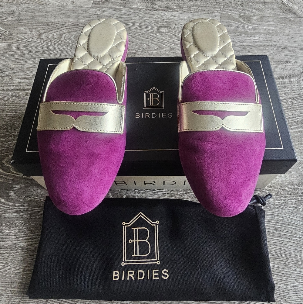 EUC Birdies The Phoebe Berry Size 8 Suede Mule/Slide